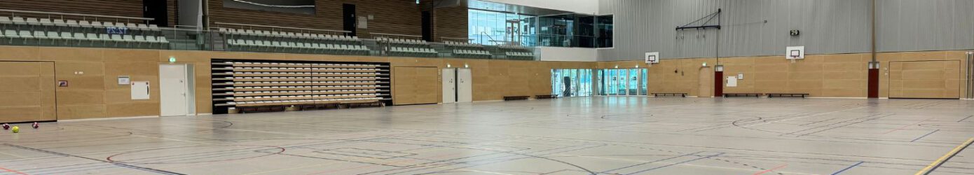 Overzichtsfoto van de sportzaal in Amerena